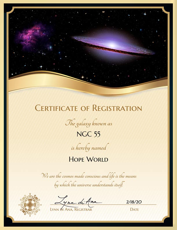 name a galaxy certificate